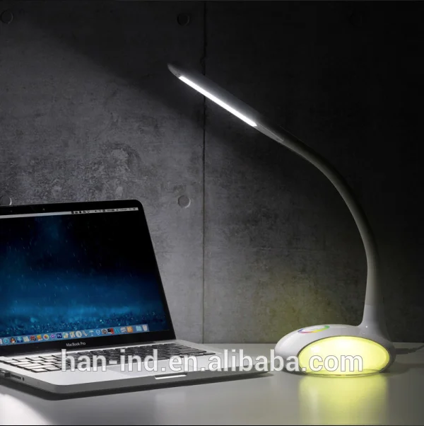 modern bedside led table light color changeable desk lamp