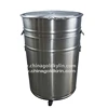 SUS304L 150L Open Head Sealed Conical Stainless Steel Drum With Wheel