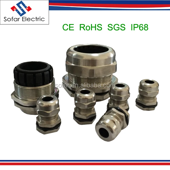 Watertight IP68 SS316 304 Stainless Steel Cable Gland