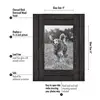 4x x 6 artificial blackphoto picture frame Distressed Wood Frame - Made to Display 4x6 Photos - Ready to Hang - Ready to Stand