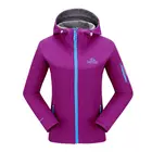 Hoody polyester waterproof windbreaker yellow softshell jacket