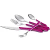 Custom Cutipol Plastic Handle Elegant Cutlery Set Stainless Steel 24pcs