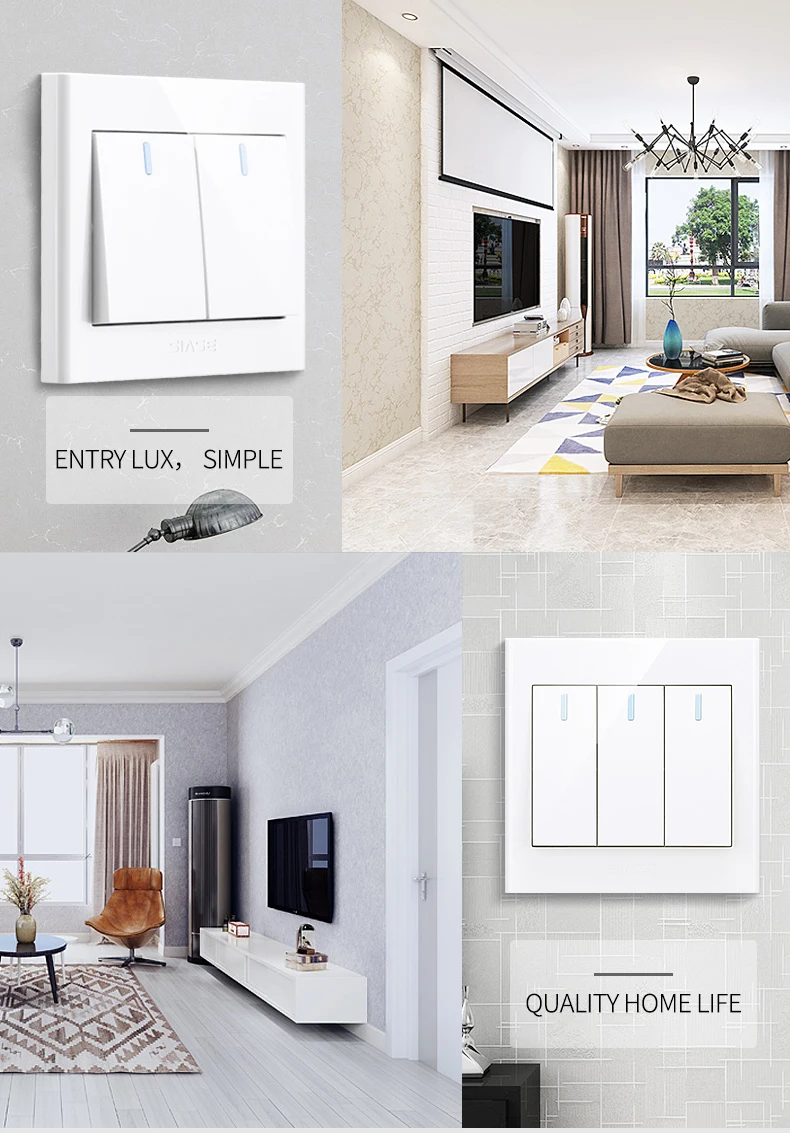 Explosion Proof Modern 10A 4 Gang 1 2 Way Electronics Lighting Switches