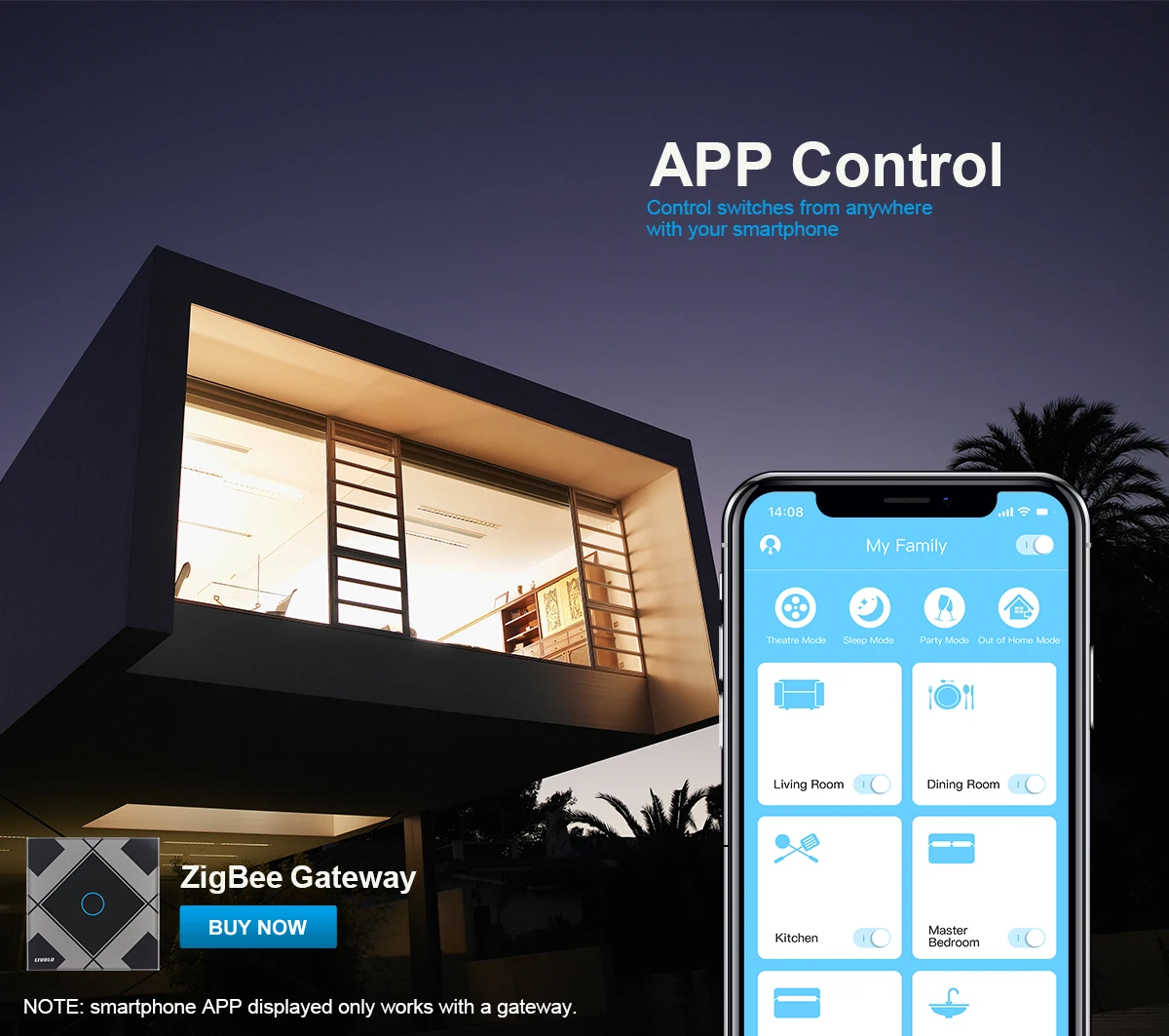 LIVOLO VL-C7 zigbee home automation power electronic switch - ANKUX.COM