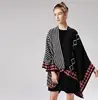 Stock High Quality Double-Side fleece blanket poncho dress women shawls alpaca ponchos wholesale