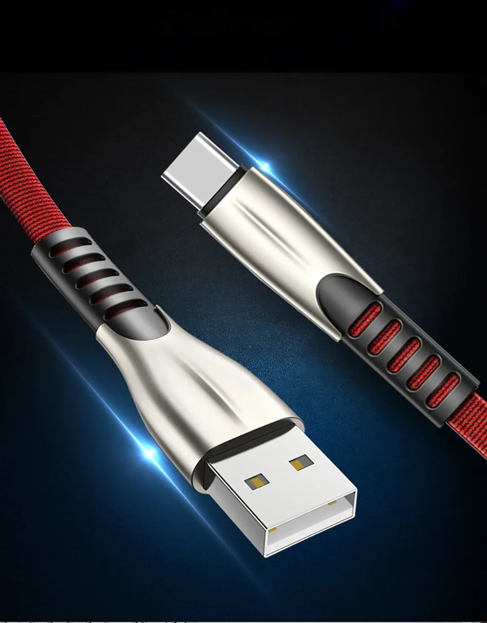 Micro USB Cable 2.1A 3FT 6FT 10FT Zinc alloy Sync Charging Data Cord for Samsung Android USB Cable Charger - ANKUX.COM