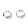 Fashion Large Hoop Earrings with Small Circles Drop Earrings Charms for Woman Jewelry