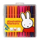 24 Colors Water Based Markers Dual Tip Fineliners and Brush Pens