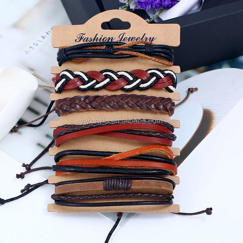 Vintage Braided Leather Rope Bracelet DIY Leather Jewelry Wholesale Price 2020 New Bracelet
Vintage Braided Leather Rope Bracelet DIY Leather Jewelry Wholesale Price 2020 New Bracelet