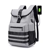 Wholesale hot 15.6 inch nylon leisure business grey blue black laptop usb backpack charging for men women