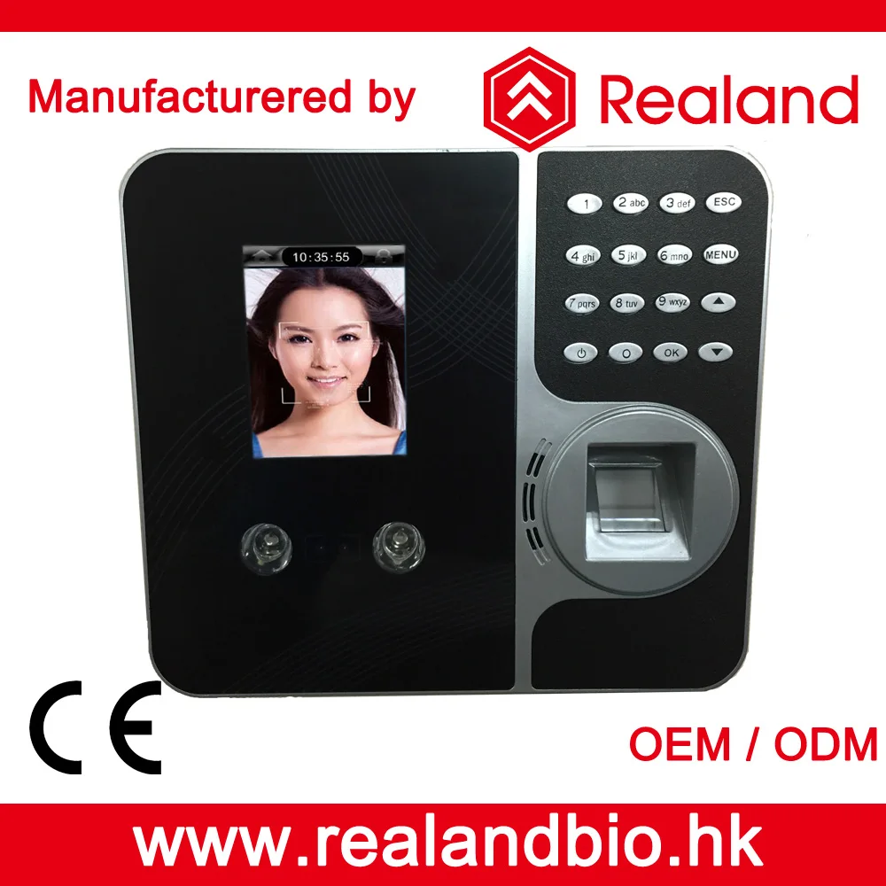Realand F491 Facial Recognition System Device Fingerprint Facial Recognition Time Attendance System with WIFI Optional