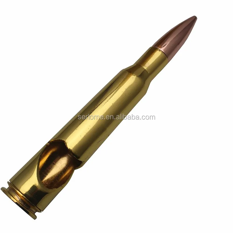 Gold Color High Polished Fancy Bullet Shape Zinc Alloy 50 Cal Caliber Bullet Shell Bullet Beer Bottle Opener