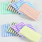 Wholesale Super Cheaper Microfiber Stripe Design Cleaning Towel fiber Cleaning Cloth