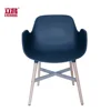 Cafe Chair Blue Velvet Dining Chairs Chrome Plating Chair XRB-093-A