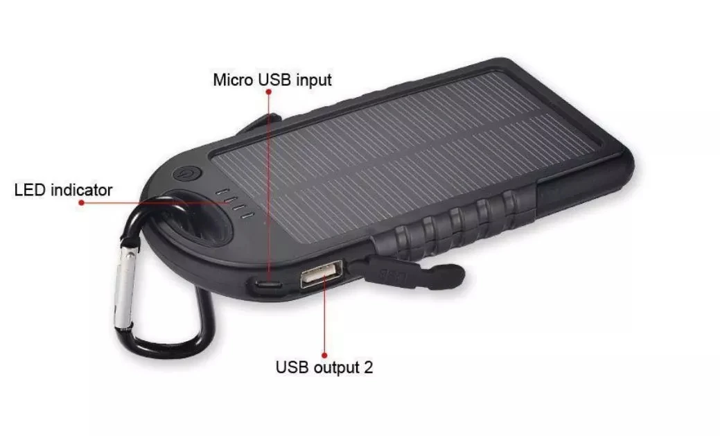 2019 New Elctronic Solar Power Banks 4000mAh Waterproof Solar Power Bank With LED Torch Powerbank - ANKUX.COM