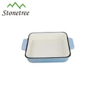 Wholesale Cheap Enamel Baking Pan Cast Iron Rectangular Dish Baker
