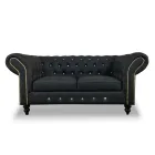 Leather Upholstered Chesterfield Sofa crystal wedding Sofa Furniture