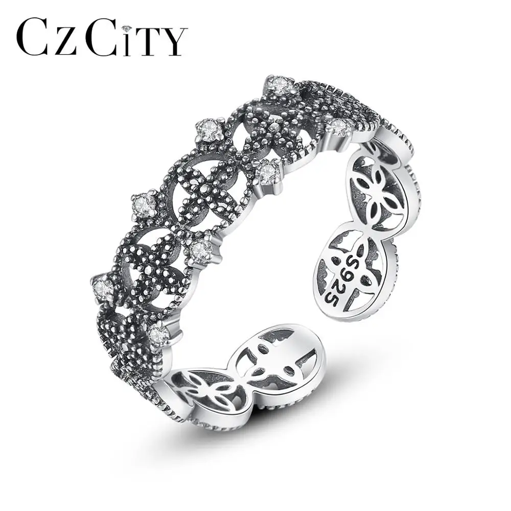 CZCITY Fashion Vintage Tai Silver Ring Flower Shaped Antique Engagement Rings For Women Wedding High Quality Gift
CZCITY Fashion Vintage Tai Silver Ring Flower Shaped Antique Engagement Rings For Women Wedding High Quality Gift