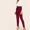 SHEIN Paperbag Waist Form Fitted Pants