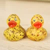 Water spray Leopard-print bath duck baby rubber toys