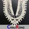 CRN15892 fashion white cotton french embroidery beautiful for ladies applique