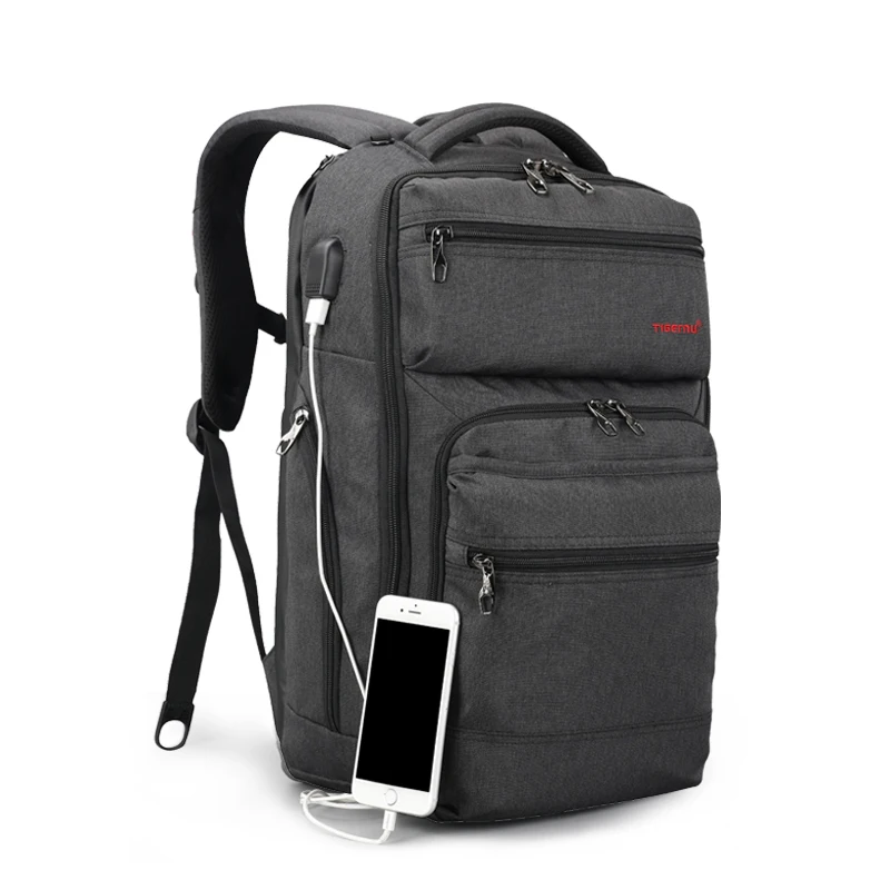 

Tigernu New laptop backpack for mens backpack bag manufacturer school business bag 15.6 inches, Black, grey