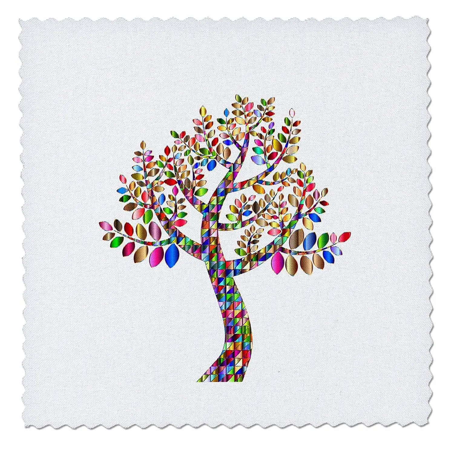 designs - image of chromatic glitter pop tree - 16x16 inch quilt