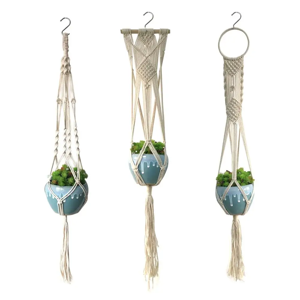 Macrame Plant Hanger Indoor Outdoor Hanging Planter Basket Cotton Rope Home Boho Decor Hanging Planter Wall Art 4 Legs 40 Inch, White
Macrame Plant Hanger Indoor Outdoor Hanging Planter Basket Cotton Rope Home Boho Decor Hanging Planter Wall Art 4 Legs 40 Inch, White