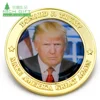 Cheap promotion epoxy offset printing color custom donald trump gold / copper challenge coin for commemorative