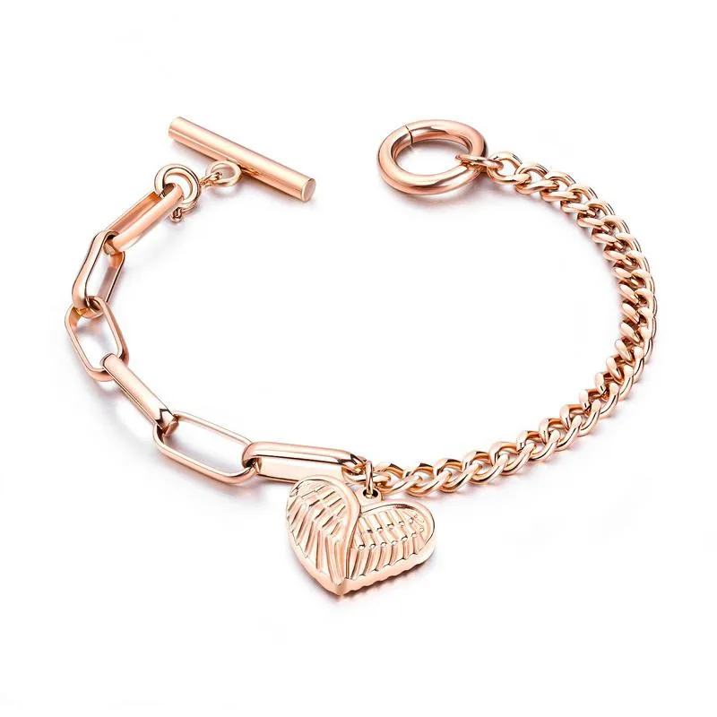 2019 Korean style new arrival popular all matched heart chain stainless steel bracelet for women, Rose gold,steel color
2019 Korean style new arrival popular all matched heart chain stainless steel bracelet for women, Rose gold,steel color