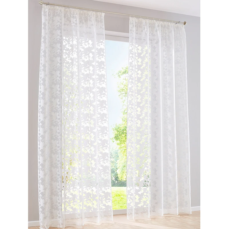 Shanghai Evision made in green curtain, oeko certificate curtains for living room,white burnout window curtains for germany