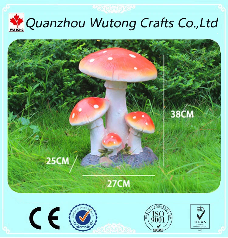 resin mushroom garden decor