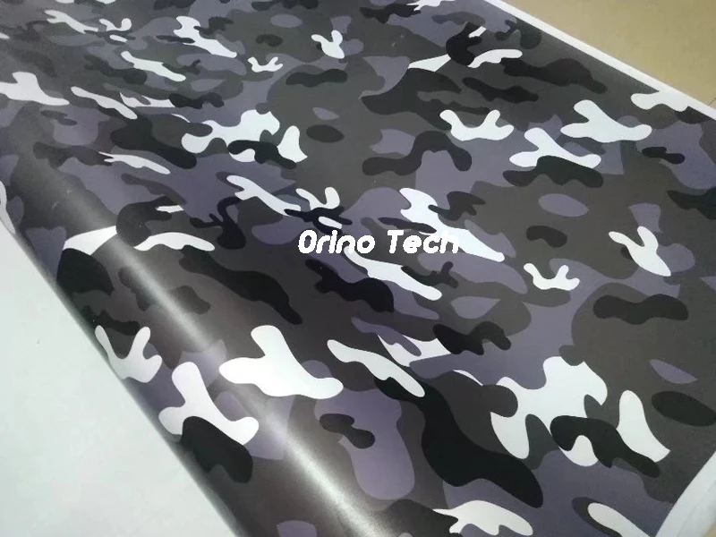 Black White Gray Camouflage Vinyl Wrap-6