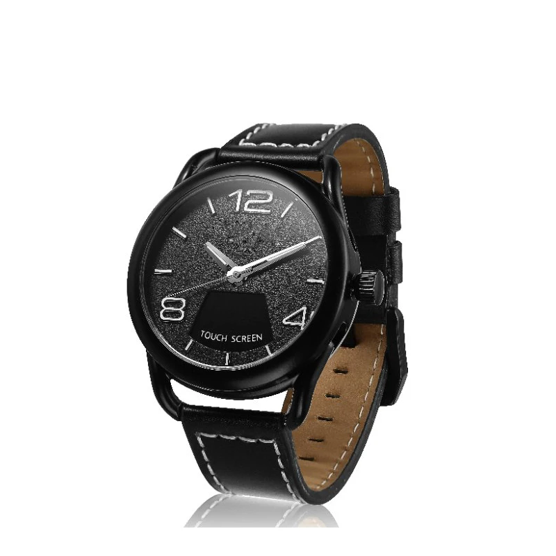 classical style men smart watch with quartz movement genuine leather strap heart rate smart watch, Silver
classical style men smart watch with quartz movement genuine leather strap heart rate smart watch, Silver