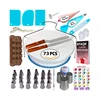 Amazon hot sell 34/42/73/80/124 pcs cake decorating rotating cake stand turntable kit baking tools with icing piping tips set