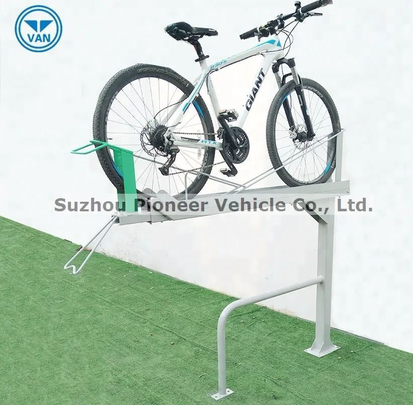 semi vertical bike rack