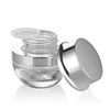 High quality small round glass jar 50ml for face cream Pot w/ metal Lid Cream Ointment ,new hot 50g clear glass jar w/ screw on
