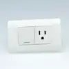 Hot Selling White PC Material American Standard Electric Wall Switch and Socket Home Used 118A-17