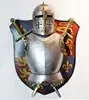 metal helmet and armor wall decoration