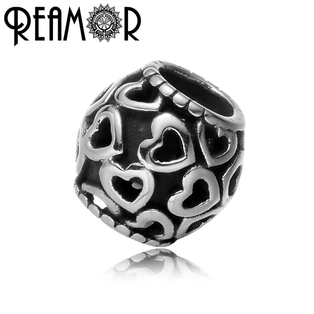 REAMOR 316l Stainless Steel Hollow Love Heart European Beads 5mm Metal Beads Charms For DIY Women Bracelet Jewelry Making
REAMOR 316l Stainless Steel Hollow Love Heart European Beads 5mm Metal Beads Charms For DIY Women Bracelet Jewelry Making