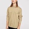 Men's Fashion Style Custom Casual Long Sleeve Dual Flap Pocket Shirt