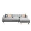 Modern and Contemporary Furniture Sofa With Upholstered Fabric and Armchair Set In Light Grey foshan couch