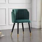 Dining Chair High Quality Dining Room Coffee Shop Modern Metal Leg Soft Velvet Chair with Stainless Steel Foot Cap