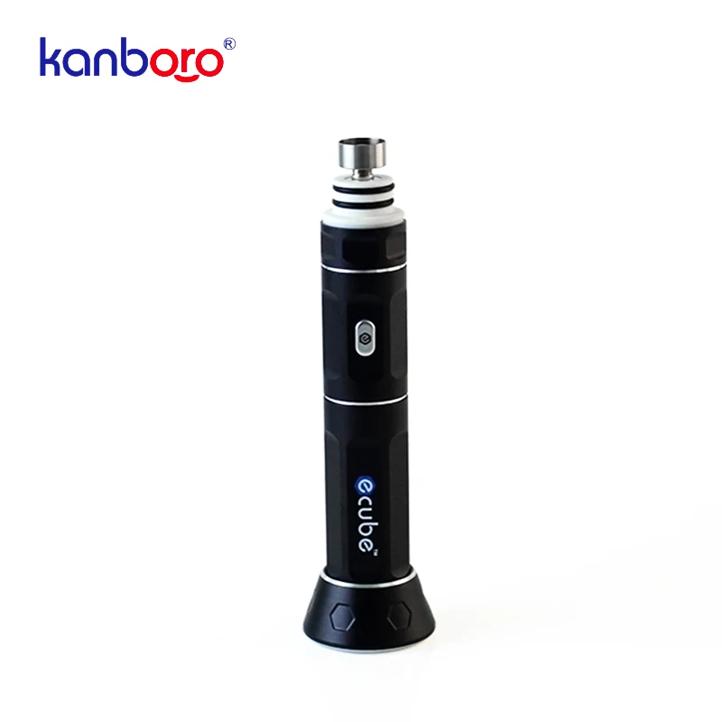 

Portable dry flower wax vape pen kanboro ecube dry herb water vaporizer with water filtration, Black;white