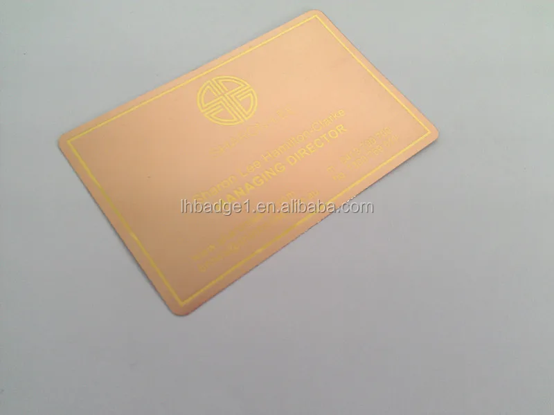 rose gold metal business card metal aluminum membership card