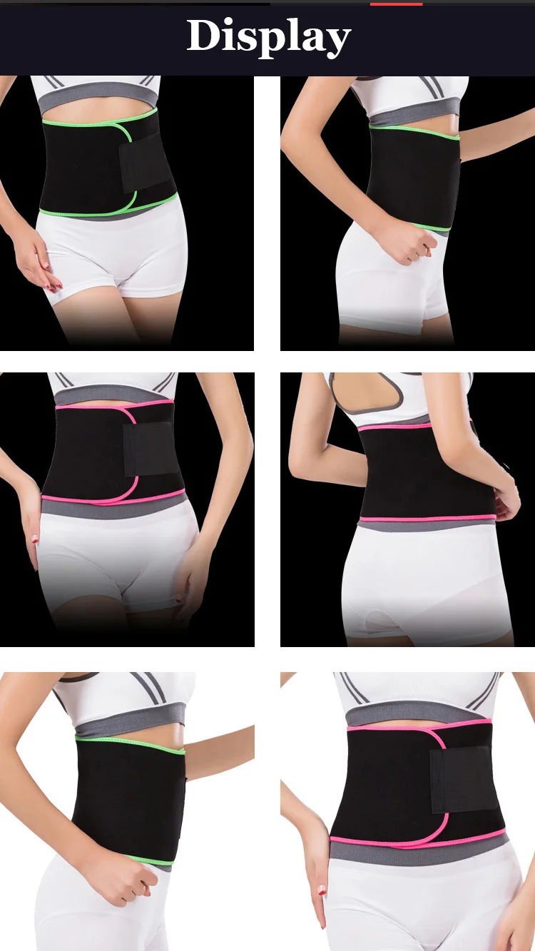 private label neoprene running sport waist trimmer slimming belt 7