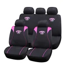 Fashion!! Women Universal polyester mesh auto seat cover designer car seat covers 9 Pcs/Set embroider