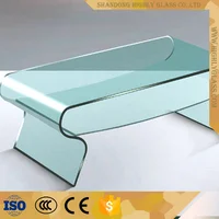 3mm 19mm Flat Bent Toughened Glass
