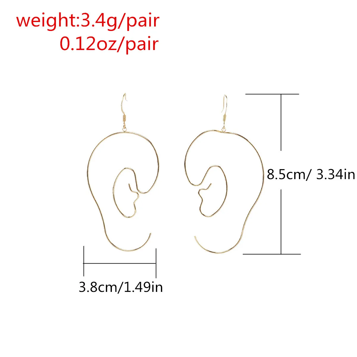 custom trendy women clothing accessories personality exaggerated metal hollow tide earrings human face wide wire earrings women