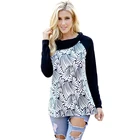 Wholesale fall winter Long Sleeve High Collar 3XL Printed Women Tops Long Sleeve Blouses For Lady Readymade Blouses